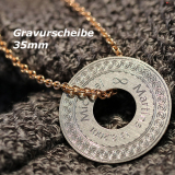 Gravurscheibe, 925 Sterling Silber