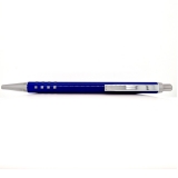 Kugelschreiber mit Gravurmöglichkeit, blau mit Quadraten